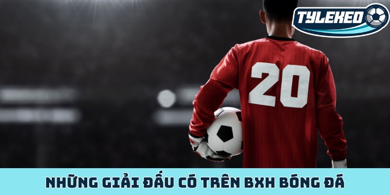Những giải đấu có trên BXH bóng đá