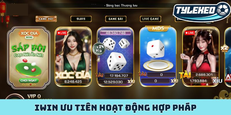 IWIN ưu tiên hoạt động hợp pháp