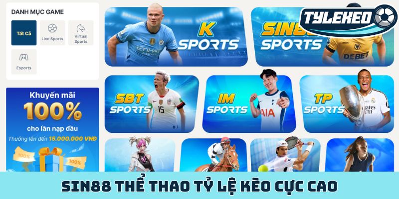 Sin88 thể thao tỷ lệ kèo cực cao